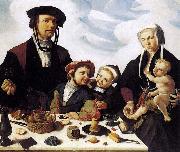 Maarten van Heemskerck Family Portrait oil painting